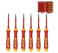 HURRICANE 6-Piece Precision Insulated Screwdriver Set, 1000V VDE Certified, PH000/PH00/PH0 & SL2.0/2.5/3.0mm, Cr-V Mini Electrician Screwdrivers for Electrical Repair