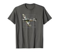 Hurricane | British WW2 Fighter Plane T-Shirt, Men, Asphalt Grey, X-Large