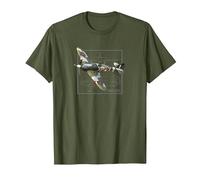 Hurricane | British WW2 Fighter Plane T-Shirt, Men, Olive Green, X-Large