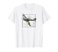 Hurricane | British WW2 Fighter Plane T-Shirt, Men, White, 4X-Large