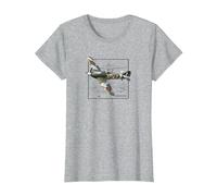 Hurricane | British WW2 Fighter Plane T-Shirt, Women, Heather Grey, Large
