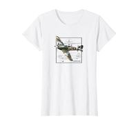 Hurricane | British WW2 Fighter Plane T-Shirt, Women, White, X-Small