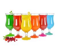 Hurricane Cocktail Glasses 480 ml 9 Variations Long Drink Glasses Bar Glasses Pack of 6. Mix2