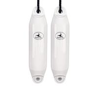 Hurricane Fenders Original Series Boat Fender PM01 40cm x 10cm (16" x 4") - White - Pack Of Two