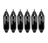 Hurricane Fenders Original Series Boat Fender PM02 48cm x 14cm (19" x 5") - Black - Pack Of Six