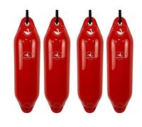 Hurricane Fenders Original Series Boat Fender PM02 48cm x 14cm (19" x 5") - Red - Pack Of Four