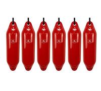 Hurricane Fenders Original Series Boat Fender PM02 48cm x 14cm (19" x 5") - Red - Pack Of Six