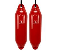 Hurricane Fenders Original Series Boat Fender PM02 48cm x 14cm (19" x 5") - Red - Pack Of Two