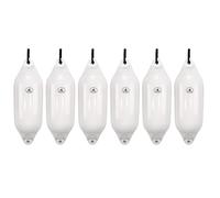 Hurricane Fenders Original Series Boat Fender PM03 53cm x 18cm (21" x 7") - White - Pack Of Six