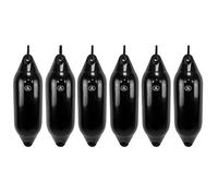 Hurricane Fenders Original Series Boat Fender PM04 66cm x 20cm (26" x 8") - Black - Pack Of Six