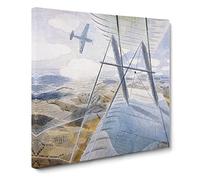 Hurricane In Flight by Eric Ravilious Canvas Print | Gallery Wrapped 30mm Frame Wall Art | 14x14 inches | Ready to Hang | Classic Picture | Living Room Bedroom Lounge Office