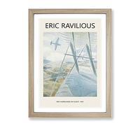 Hurricane In Flight By Eric Ravilious Classic Painting Framed Print | A3 Oak Framed Wall Art | Ready to Hang | Classic Historical Picture | Living Room Bedroom Lounge Office