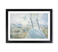 Hurricane in Flight by Eric Ravilious Framed Print | A2 Black Framed Wall Art | Ready to Hang | Modern Nature Picture | Living Room Bedroom Lounge Office