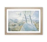 Hurricane in Flight by Eric Ravilious Framed Print | A2 Oak Framed Wall Art | Ready to Hang | Modern Nature Picture | Living Room Bedroom Lounge Office