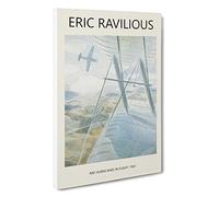 Hurricane in Flight Eric Ravilious Canvas Print | Gallery Wrapped 30mm Frame Wall Art | 30x20 inches | Ready to Hang | Contemporary Picture | Living Room Bedroom Lounge Office