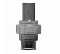 Hurricane No. 45 Vase/Candlestick Smoked Gray