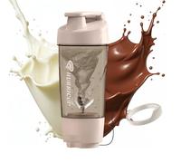 Hurricup Pull & Roll Protein Shaker - 650ml Leak-Proof Shaker Bottle for Protein Mixes & Smoothies - Electric-Free Manual Mixer Cup, BPA-Free & Quiet Operation