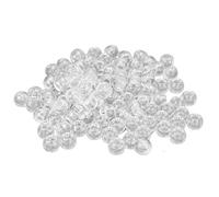 HURRISE 12mm 100pcs Hair Braiding Beads, Plastics Large Hole Section Dreadlocks Hair Braid Beads Bracelet Beads for Crafting Beads for Jewellery Making Kids(Transparent)
