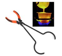 HURRISE Crucible Tongs for Casting Precious Metals, Crucible Tong Holder Clamp Jewelry Making Tool for Melting Chemical Experiment, Crucible Kit Gold Melting Kit Melting