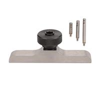 HURRISE Dial Indicator Base, Stainless Steel Depth Micrometer Stand Dial Indicator Holder Micrometer Stand with 3 Extension Rods for Depth (103 * 17mm)