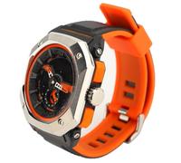 HURRISE Men Watch Dual Display LED Sports Watch with Backlit for Climbing Hiking Fishing, 50m