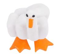 HURRISE Middle Finger Duck Decoration,Funny Little Duck Figurine Ornament Decor,Duck Resin Craft Decoration Sculpture Statue for Home Office Desktop Housewarming Gift