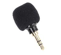 HURRISE Mobile Phone Microphone, Wireless Microphone Mini 3.5mm Black Portable Mini Wireless for Mobile Phone Recording (Three Poles)