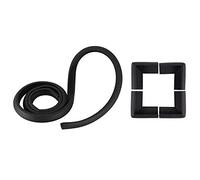 Hurromy 4Pcs Child Desk Table Edge Cover Guard Corner Protector Cushion Black & 1x 2M Children Protection Table Guard Strip Baby Glass Edge (Black)