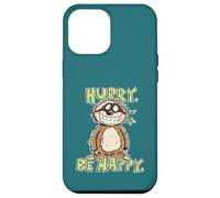 Hurry Be Happy Sloth Design for Mindfulness Slow Living Case for iPhone 12 Pro Max