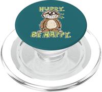 Hurry Be Happy Sloth Design for Mindfulness Slow Living PopSockets PopGrip for MagSafe