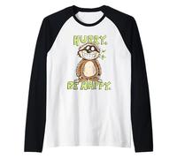 Hurry Be Happy Sloth Design for Mindfulness Slow Living Raglan Baseball Tee