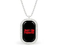 Hurry Up Tomorrow Brilliant White Diamond Necklaces Dainty Pendant Necklace Trendy Metal Jewelry Gift for Women
