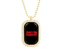 Hurry Up Tomorrow Brilliant White Diamond Necklaces Dainty Pendant Necklace Trendy Metal Jewelry Gift for Women