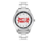 Hurry Up Tomorrow Mens Watches Simplicity Watch Stainless Steel Band