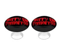 Hurry Up Tomorrow Round Drawer Knobs Stainless Steel Cabinet Knob Decorative Pulls for Furniture Dresser Cupboard 2 PCS