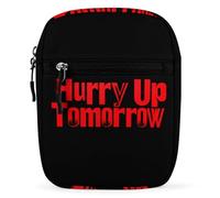 Hurry Up Tomorrow Unisex Multi Purpose Mini Crossbody Bag Waterproof Small Shoulder Purse for Work Travel Shopping