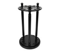 Hurrylying Pool Cue Rack Holder 9 Hole Cues Freestanding Table Accessories Corner Sturdy And Durable Stable Rounded Corners Suitable For Home School Clubs Room Bars (Black)