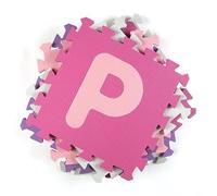HURSROOR Foam Baby Play Mats - 36PCS Large Thick&Soft EVA Foam Interlocking Floor Tiles for Kids 12"x12" Educationa Jigsaw Floor Mats for Children,Foam Puzzle Mat for Playroom,Gym Pink-purple(B)