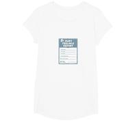 Hurt Feelings Report: Humorous Emotional Support Form T-Shirt, Girls, White, Small