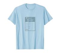 Hurt Feelings Report: Humorous Emotional Support Form T-Shirt, Men, Baby Blue, S