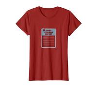 Hurt Feelings Report: Humorous Emotional Support Form T-Shirt, Women, Cranberry Red, Small