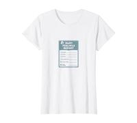 Hurt Feelings Report: Humorous Emotional Support Form T-Shirt, Women, White, XS