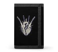 Hurt Heart with Knives Cloth Wallet Card with Holder Trifold Pocket Slim Wallets