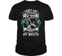 Hurt My Daughter or My Son Not Even God Can Save You from My Wrath Black Men T-Shirt Graphic Printed Top Unisex Tee(Medium)