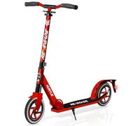 Hurtle Kick Scooter 2 Wheel for Kids Ages 8+ Teens and Adults - Folding with Adjustable T Bar Handlebar 8 Inch Big Wheels Alloy Non Slip Deck Carry Strap