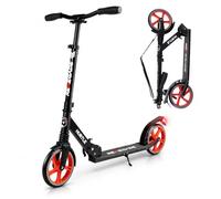 Hurtle Kick Scooter 2 Wheel Scooter for Kids Ages 8+ Teens and Adults - Folding Scooter with Adjustable T Bar Handlebar 8 Inch Big Wheels Alloy Non Slip Deck Carry Strap