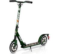 Hurtle Kick Scooter 2 Wheel Scooter for Kids Ages 8+ Teens and Adults - Folding Scooter with Adjustable T Bar Handlebar 8 Inch Big Wheels Alloy Non Slip Deck Carry Strap