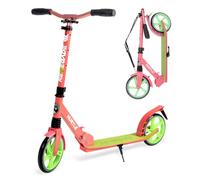 Hurtle Kick Scooter 2 Wheel Scooter for Kids Ages 8+ Teens and Adults - Folding Scooter with Adjustable T Bar Handlebar 8 Inch Big Wheels Alloy Non Slip Deck Carry Strap