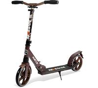 Hurtle Kick Scooter 2 Wheel Scooter for Kids Ages 8+ Teens and Adults - Folding Scooter with Adjustable T Bar Handlebar 8 Inch Big Wheels Alloy Non Slip Deck Carry Strap