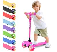 Hurtle Kids Scooter 2-5 Years - Scooter with LED Wheels, Pink